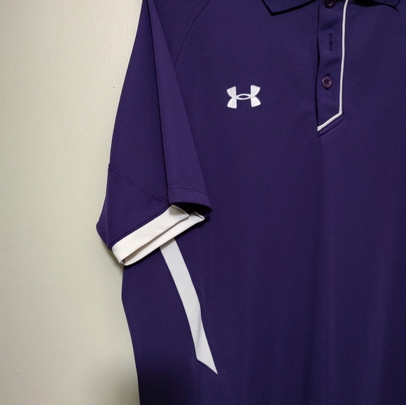 Under Armour Men's Loose Fit, HeatGear Polo Shirt - Picture 3 of 7